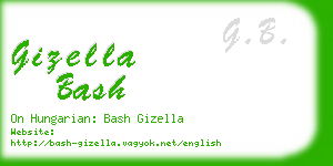 gizella bash business card